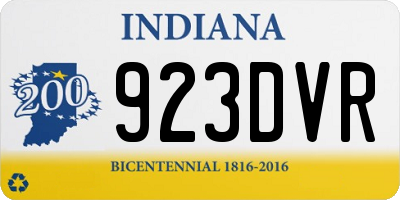 IN license plate 923DVR