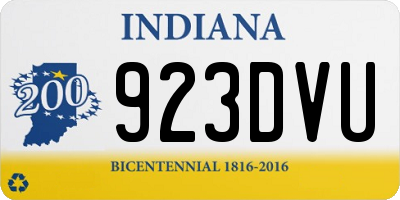 IN license plate 923DVU