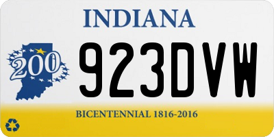 IN license plate 923DVW