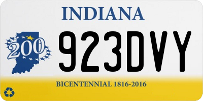 IN license plate 923DVY