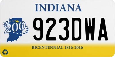 IN license plate 923DWA