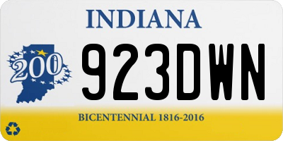 IN license plate 923DWN
