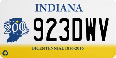 IN license plate 923DWV