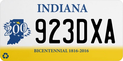IN license plate 923DXA
