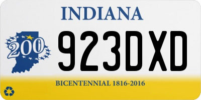 IN license plate 923DXD