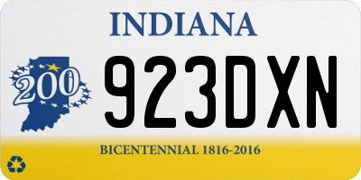 IN license plate 923DXN