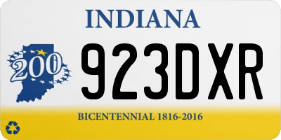 IN license plate 923DXR