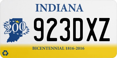IN license plate 923DXZ