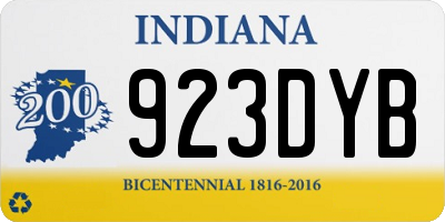 IN license plate 923DYB
