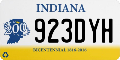 IN license plate 923DYH