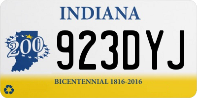IN license plate 923DYJ