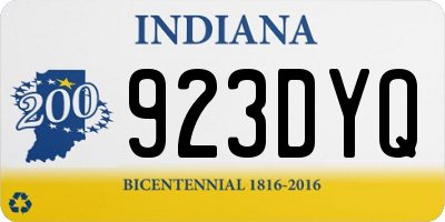 IN license plate 923DYQ