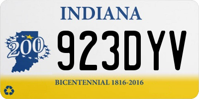 IN license plate 923DYV