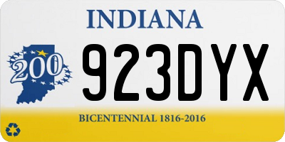 IN license plate 923DYX