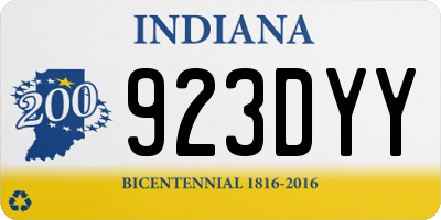 IN license plate 923DYY