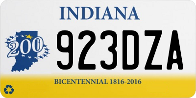 IN license plate 923DZA