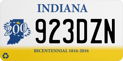 IN license plate 923DZN