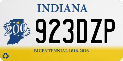 IN license plate 923DZP