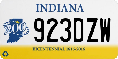 IN license plate 923DZW