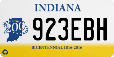 IN license plate 923EBH