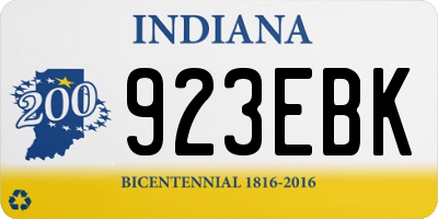 IN license plate 923EBK