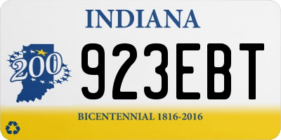 IN license plate 923EBT