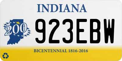 IN license plate 923EBW