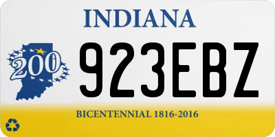 IN license plate 923EBZ