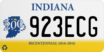 IN license plate 923ECG