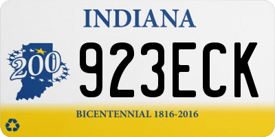IN license plate 923ECK