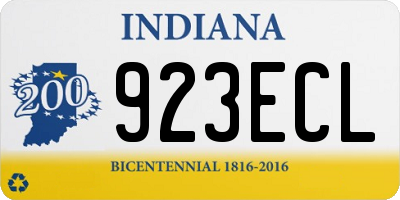 IN license plate 923ECL
