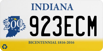 IN license plate 923ECM