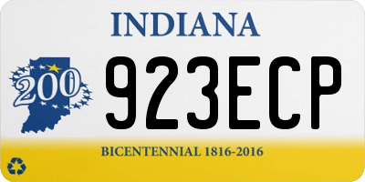 IN license plate 923ECP