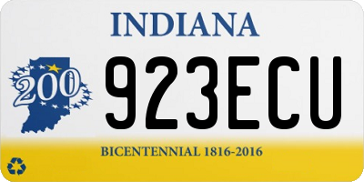 IN license plate 923ECU
