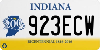 IN license plate 923ECW