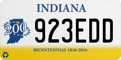 IN license plate 923EDD
