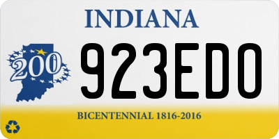 IN license plate 923EDO