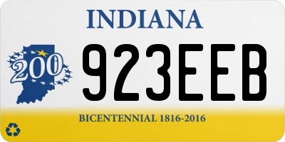 IN license plate 923EEB