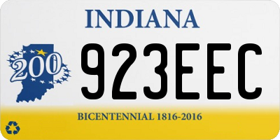 IN license plate 923EEC