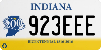 IN license plate 923EEE