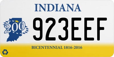 IN license plate 923EEF