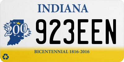 IN license plate 923EEN