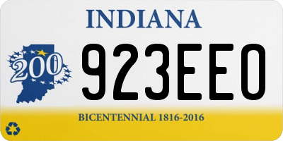 IN license plate 923EEO