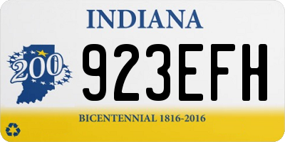 IN license plate 923EFH