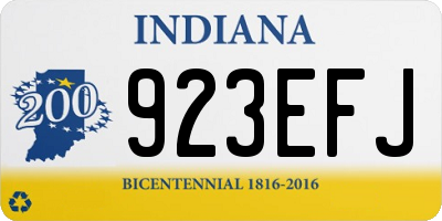 IN license plate 923EFJ