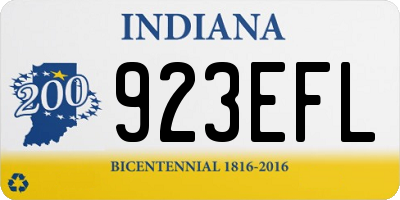 IN license plate 923EFL