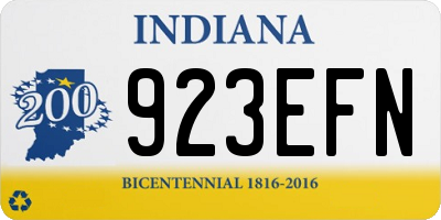 IN license plate 923EFN