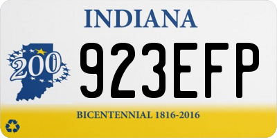 IN license plate 923EFP