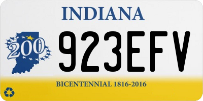 IN license plate 923EFV