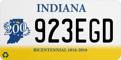 IN license plate 923EGD